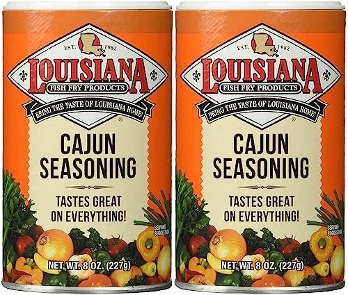 Louisiana Fish Fry Cajun Seasoning - Flavorful and Versatile All-Purpose Seasoning (2 Pack) - Perfectly Spiced for Meat, Fish, Vegetables, Soups, Salads and More - Ideal for Grilling, Roasting, Sauteing Your Favorite Dishes