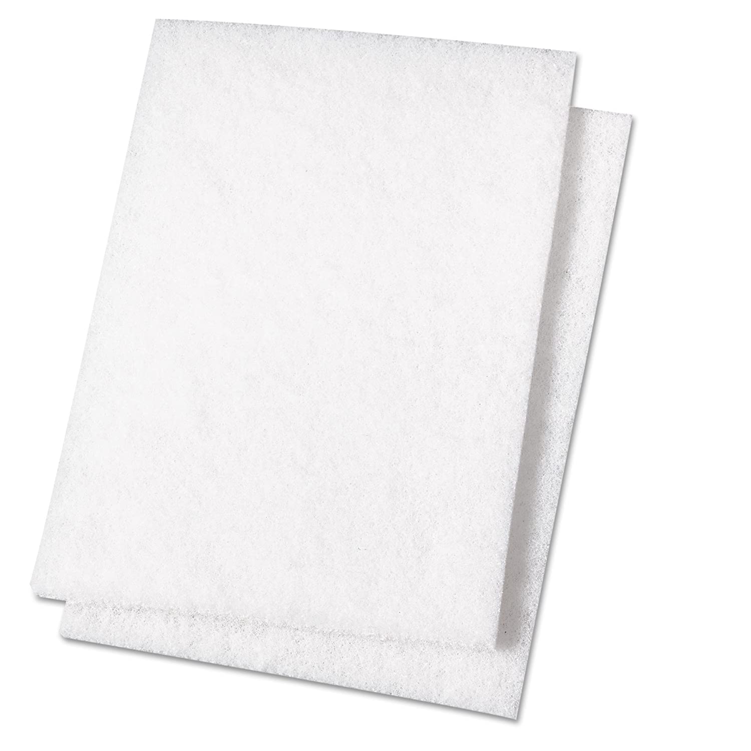 '''Premiere Pads PAD 198 Light Duty Scouring Pad\ 9'''' Length by 6'''' Width\ White (Case of 20)'''