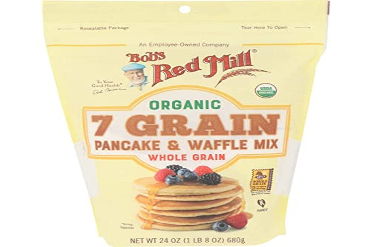 Bob's Red Mill Organic 7 Grain Pancake & Waffle Mix, 24 Ounce (Pack of 1)