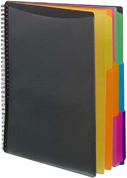 Smead 12 Pocket Poly Project Organizer, Letter Size, 1/3-Cut Tab, Gray with Bright Colors (89207)