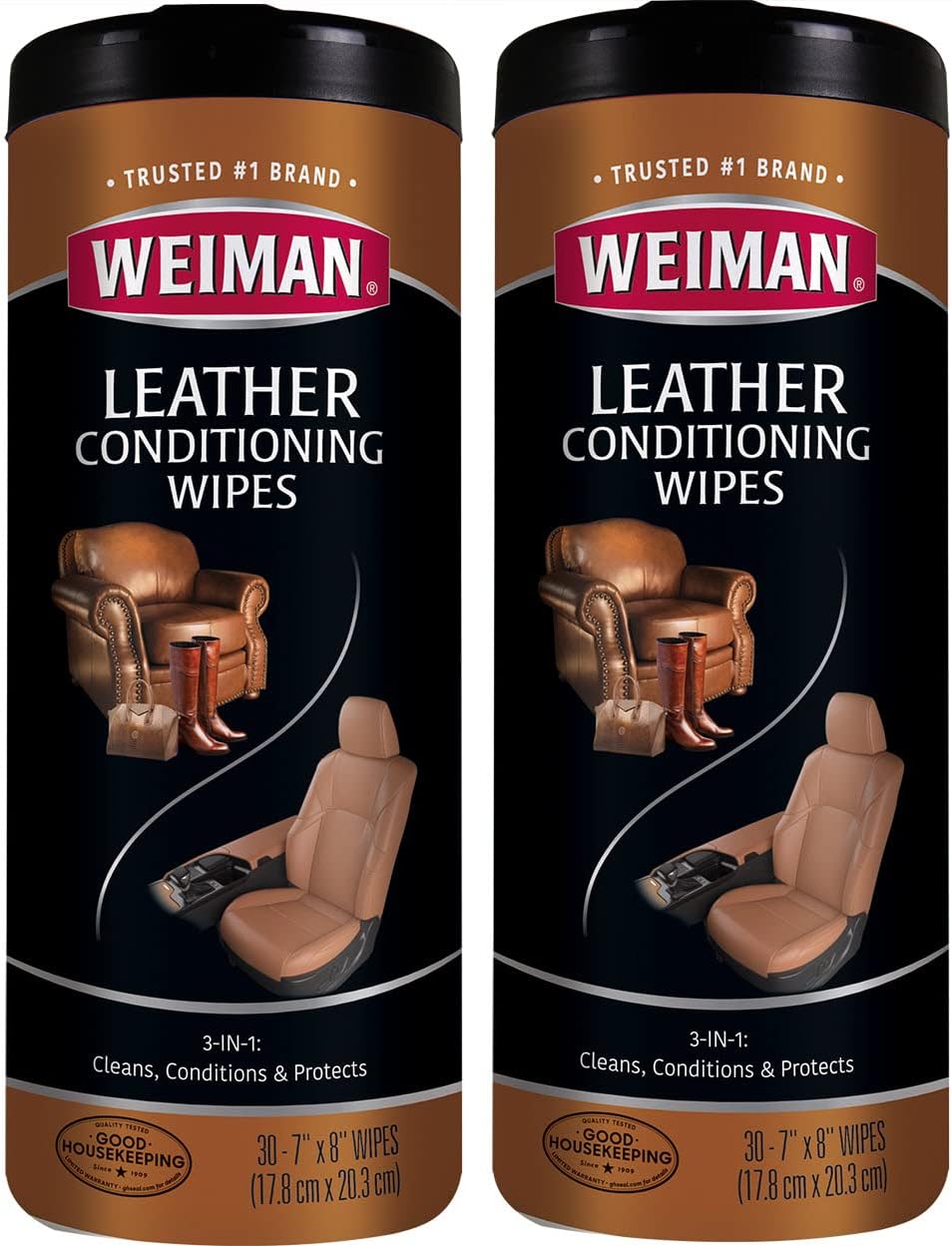Weiman Leather Wipes - 2 Pack