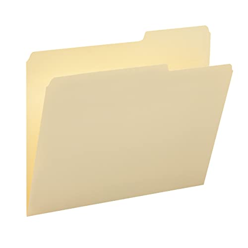 Smead File Folder\ 2/5-Cut Tab Right Position\ Letter Size\ Manila\ 100 per Box (10385)
