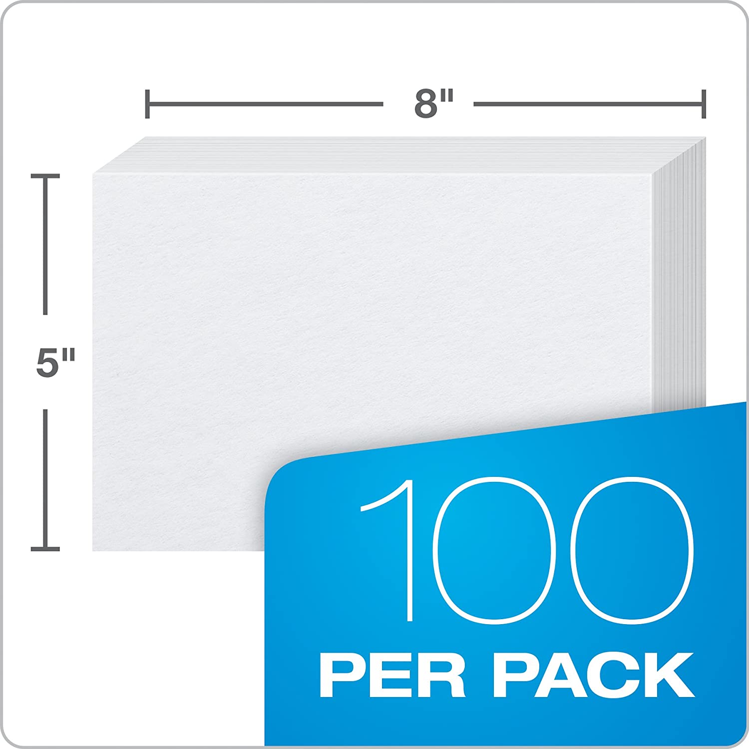 '''Oxford Blank Index Cards\ 5'''' x 8''''\ White\ 100/Pack''' Coralport