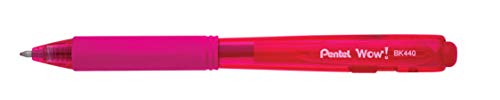 Pentel Wow! Stylo à Bille Rétractable, Rouge, Moyenne 1,0 mm, Boite de 12 Grand