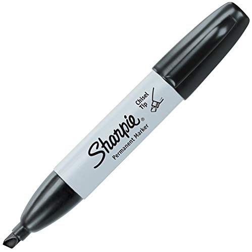 Sharpie 38201 Chisel Tip Permanent Markers Black; 2-Packs of 12 Markers