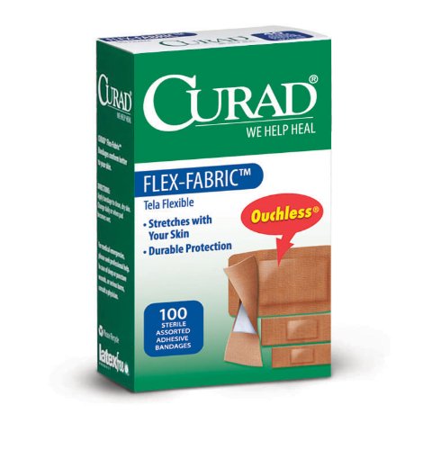 Flex Fabric Bandages\ Assorted Sizes\ 100 per Box
