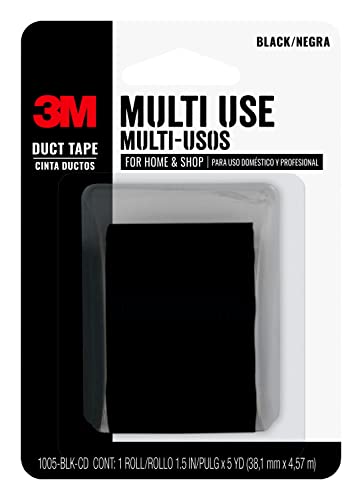 3M Multi-Use Duct Tape\ 1.5 inches by 5 yards\ Black\ 1005-BLK-CD\ 1 roll