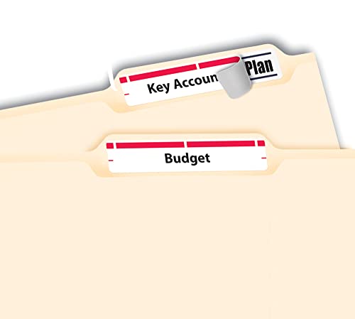 Avery Red File Folder Labels for Laser and Inkjet Printers with ...