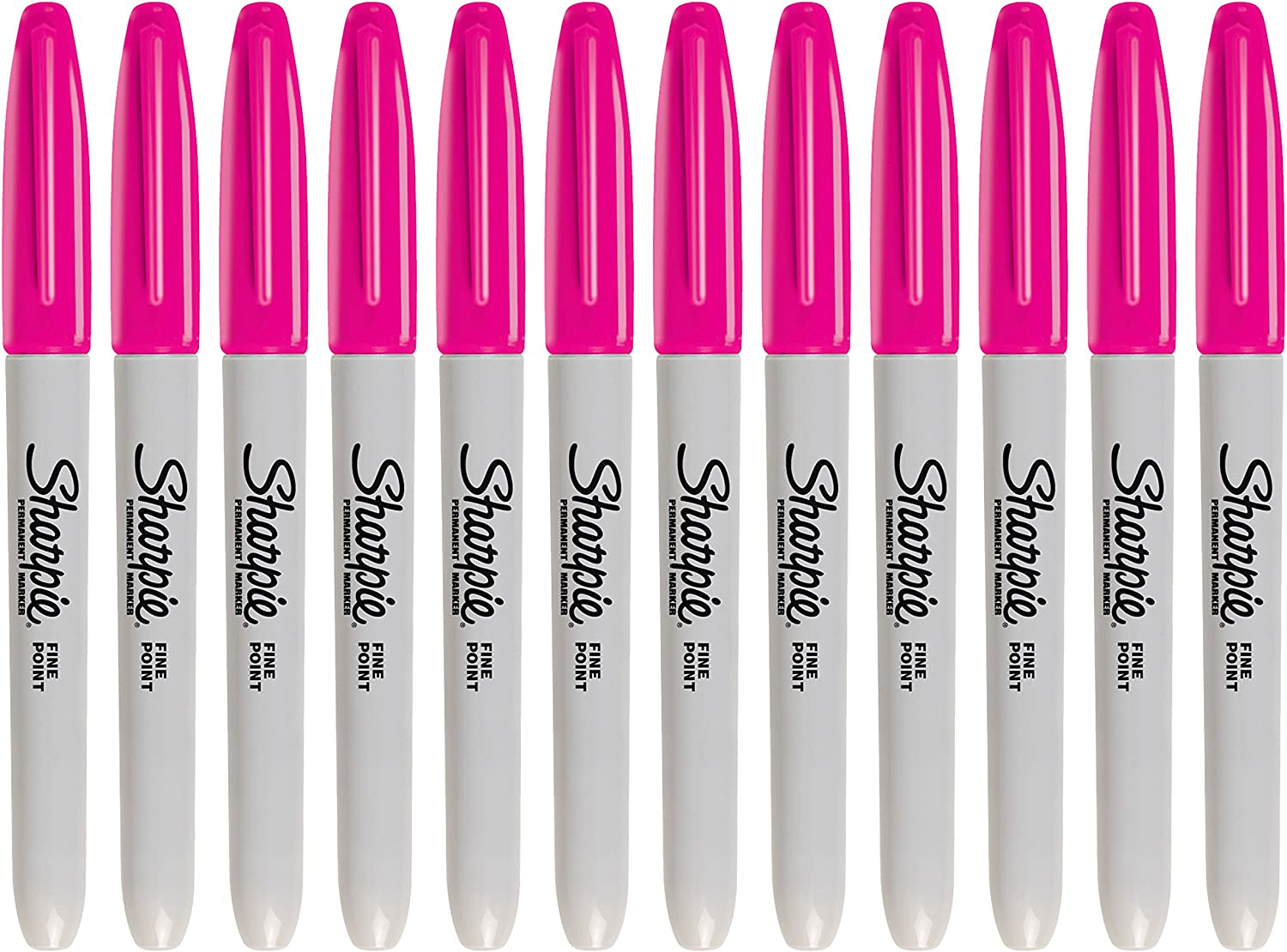 Sharpie Permanent Marker, Fine Point, Magenta, 12 Count (32081) Coralport