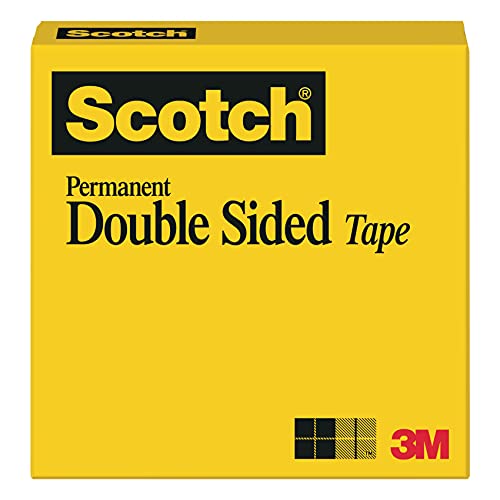Double Sided Office Tape, 1/2" x 36 yards, 3" Core, Clear MMM665121296
