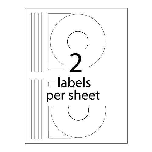 Avery CD Labels Matte White 40 Disc Labels and 80 Spine Labels (8692)4.