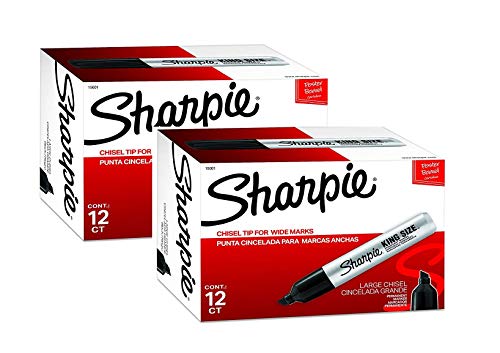 Sharpie Chisel Tip Pro Permanent Markers\ King Size Black\ 24-Count
