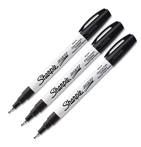 Sharpie 35526Bx Paint Markers, Oil Base, Extra Fine, 3pk, Black