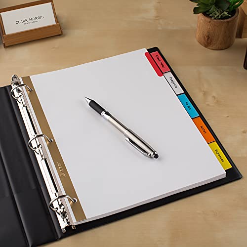 Avery 5 Tab White Binder Dividers Insertable Multicolor Big Tabs 1 Set