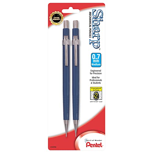 Pentel® Automatic Sharp™ Mechanical Pencils, 0.7 mm, Blue, Pack of 2