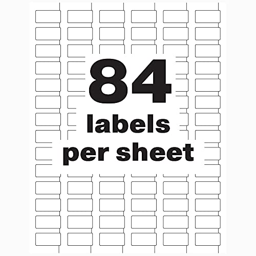 '''Avery White Asset Tag Labels 1/2'''' x 1'''' Laser Printable Tags ...