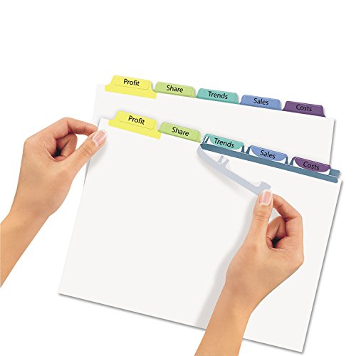 Avery 5 Tab Dividers for 3 Ring Binder\ Easy Print & Apply Clear Label