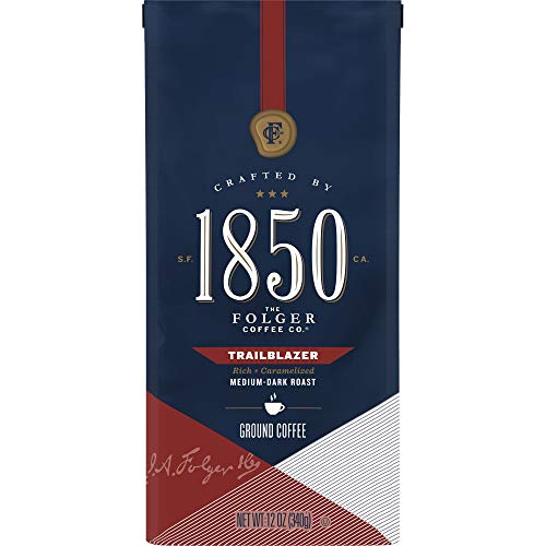 1850 by Folgers Trailblazer Medium Dark Roast Ground Coffee\ 12 Ounces (Pack of 6)