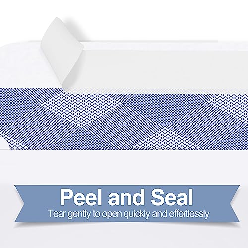 thumbnail image 2 of PANDRI #9 Double Window Security Envelopes – 500 Pack, Self-Seal, 3-7/8 X 8-7/8 Inches, 24lb, Blue Tint 2 of 12