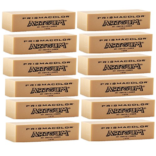 Prismacolor 73030 Design ArtGum Erasers Beige 12-CountMulticolor