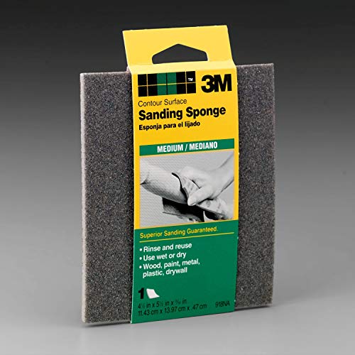 3M Contour Surface Sanding Sponge 4.5-in by 5.5-in by 0.2-in