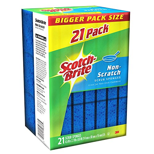 Scotch Brite Blue Non-Scratch Scrub Sponges 21 PACK