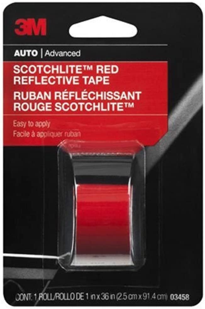 3M Scotchlite Red Reflective Tape 03458 1 in x 36 in 1 Roll