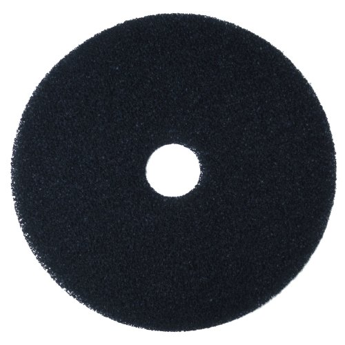 3M Black Stripper Floor Pad 7200 16" Used with Water-based Floor Finish Stripping Solutions Remove Soiled Floor Finishes and Sealers