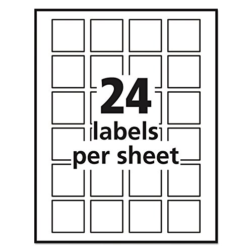 Avery Square Labels W/Sure Feed\ 1.5 X 1.5 Inch\ 600 Labels\ Permanent ...