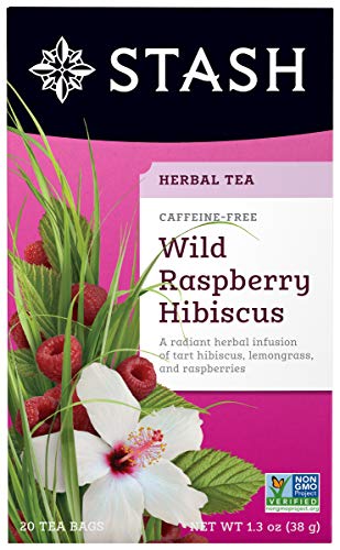 Stash Wild Raspberry Herbal Tea, Caffeine Free, 20 ct