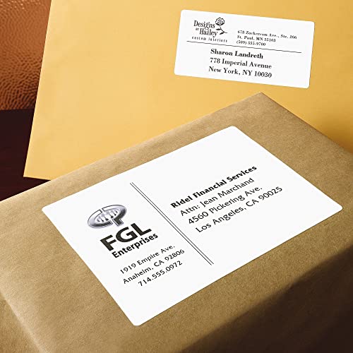 Avery Shipping Address Labels - Permanent Adhesive For Laser & Inkjet Printers