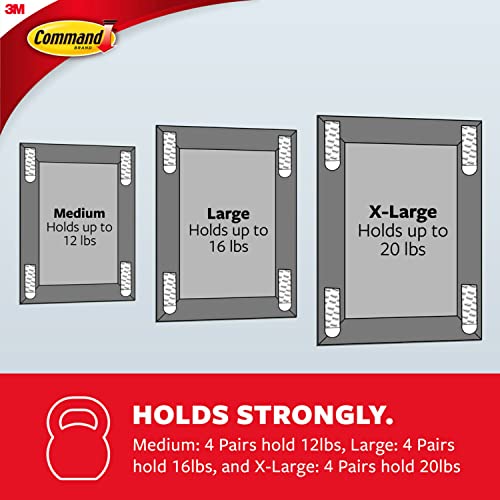 Command White Picture Hanging Strip Mixed Pack\ 16 Pairs Including