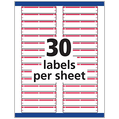 Avery Red File Folder Labels for Laser and Inkjet Printers with ...