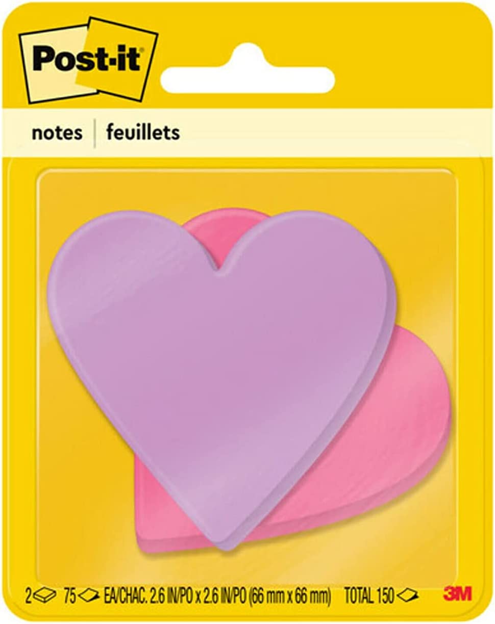 Post-it Notes\ Super Sticky Pad\ 3x3 in\ 2X the Sticking Power\ Assorted shapes and colors (7350-HBMX)