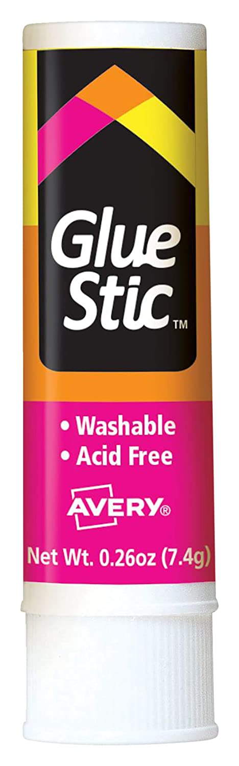 Avery Glue Stic White 0.26 oz. Washable Nontoxic Permanent Adhesive 1 Glue Stick (00161)