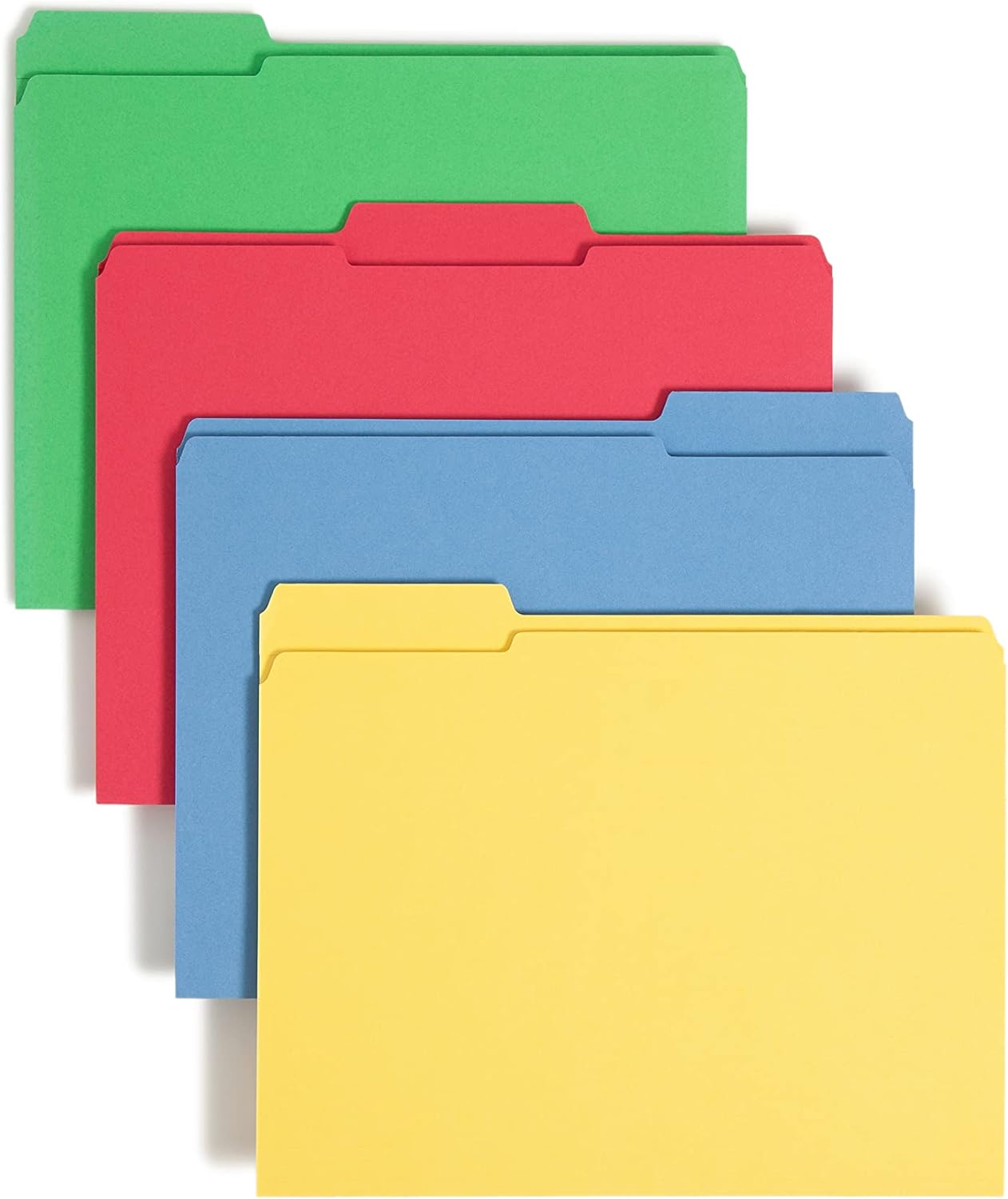 Smead File Folder, Reinforced 1/3-Cut Tab, Letter Size, Assorted Colors, 12 per Pack (11641)