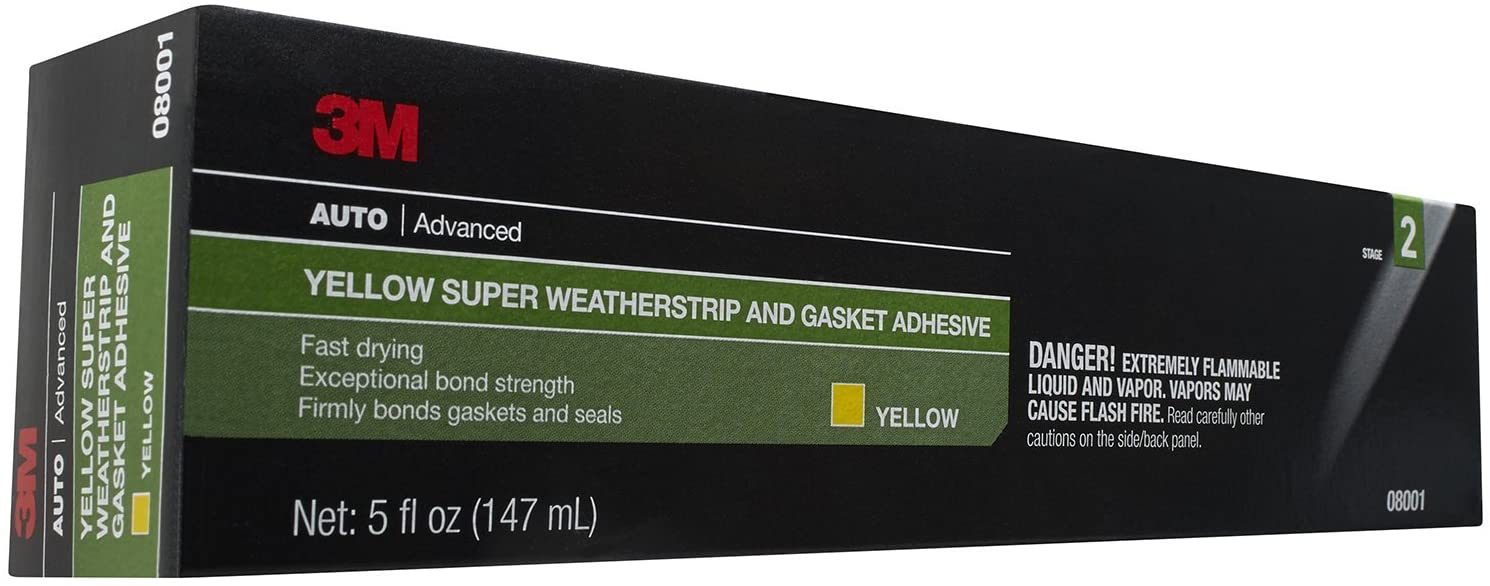 3M Super Weatherstrip and Gasket Adhesive\ 08001\ Yellow\ 5 fl oz Tube\ 1 Per Pack