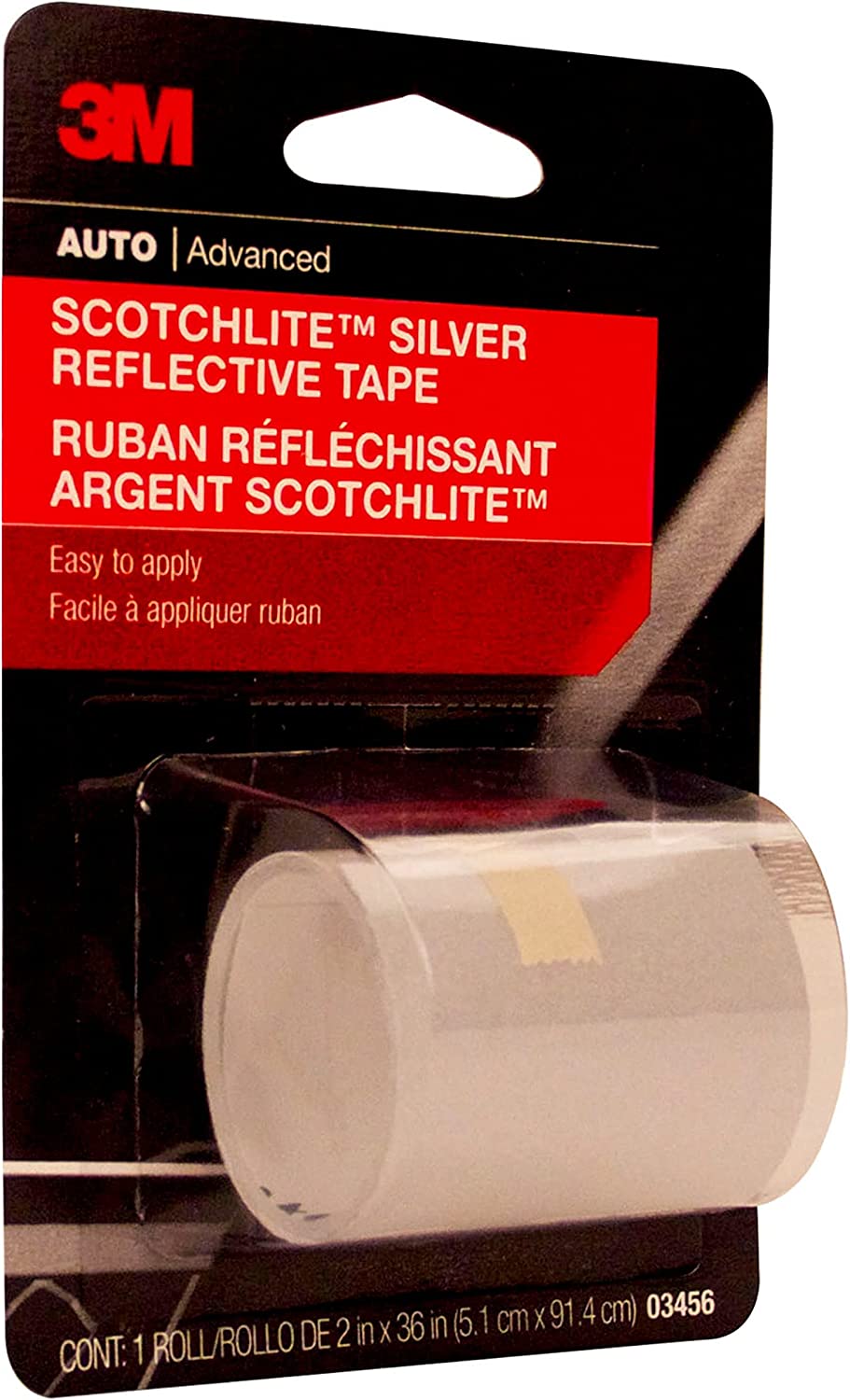 3M Scotchlite Silver Reflective Tape 03456 2 in x 36 in 1 Roll