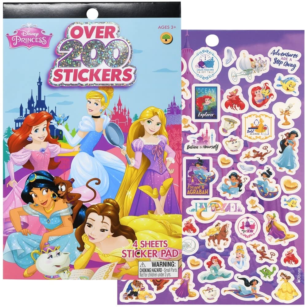 UPD Disney Princess Sticker Pad 200 + Stickers, Multi