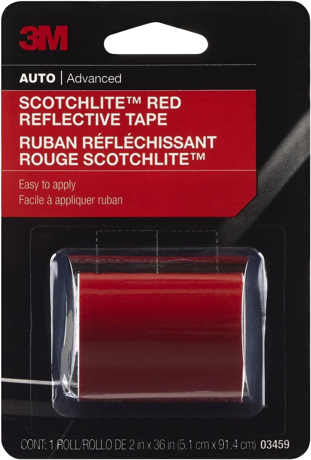 3M Scotchlite Red Reflective Tape 03459 2 in x 36 in 1 Roll