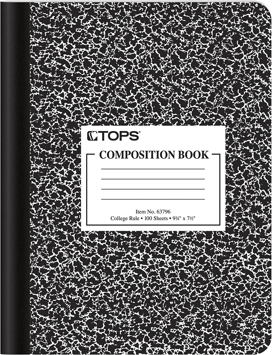 Oxford Composition Notebook\ College Black Marble Covers