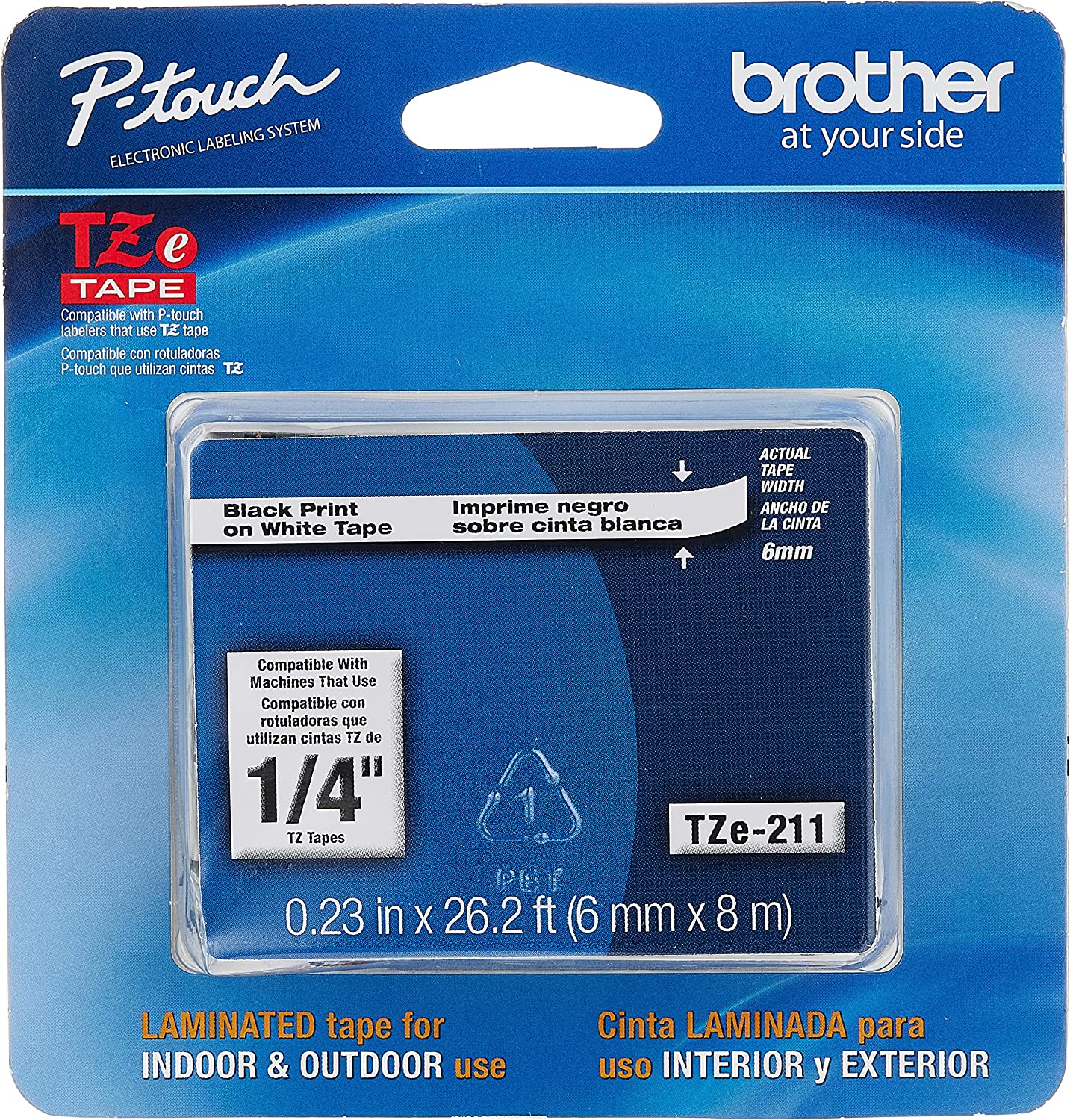 Brother Genuine P-touch TZE-211 Label Tape 1\