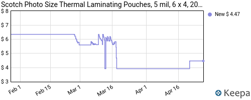Scotch Photo Size Thermal Laminating Pouches, 5 mil, 6 x 4, 20/Pack ...